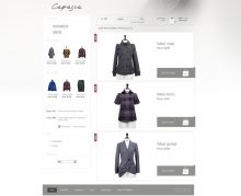 Exquisite online store of a popular Bulgarian apparel manufacturer, powered by Summer Cart shopping cart.