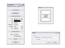 GeoAspire consists of two parts: a GUI client for designing and uploading user geo-location dependent web banners, and a PHP-based server for real-time generation and caching of the banners.